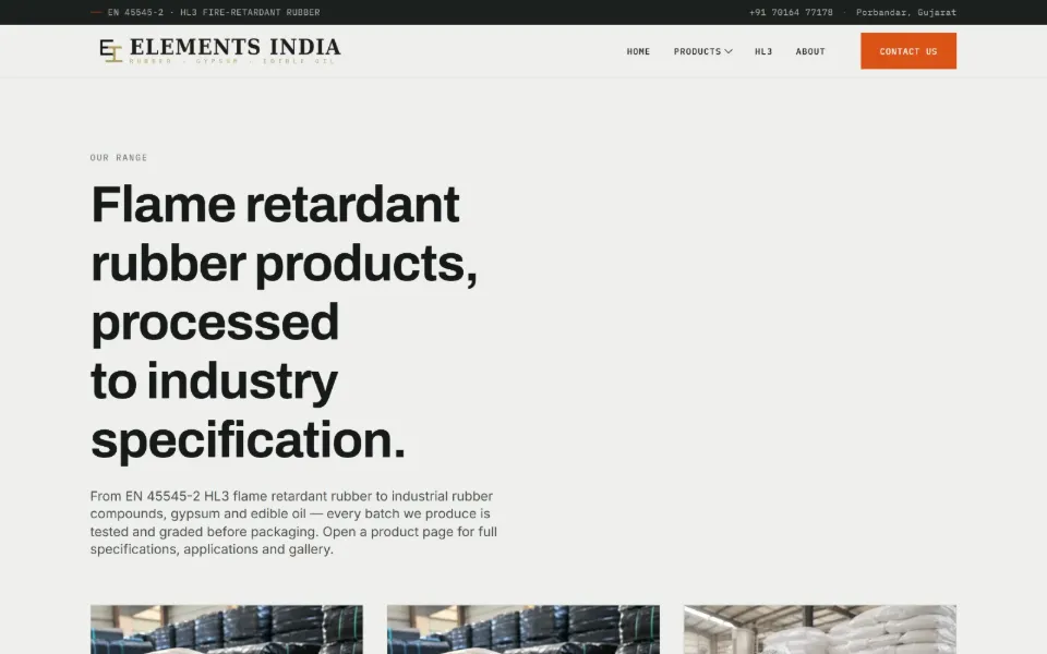 HL3 Rubber products page